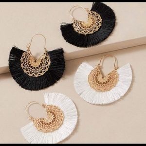 Jewelry - Boho Chic Tassel fringe fan earrings set Jewelry - Boho Chic Tassel fringe fan earrings set
